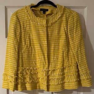 Ann Taylor Yellow Textured Blazer